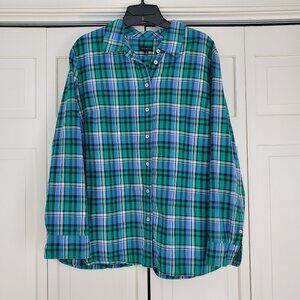 Talbots Classic Cotton Shirt - Singing Plaid XL